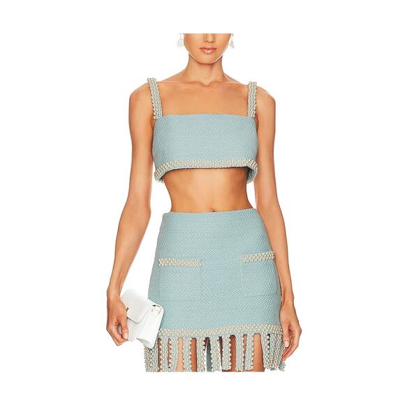 Alexis Beaded Blue Ronja Size L Top